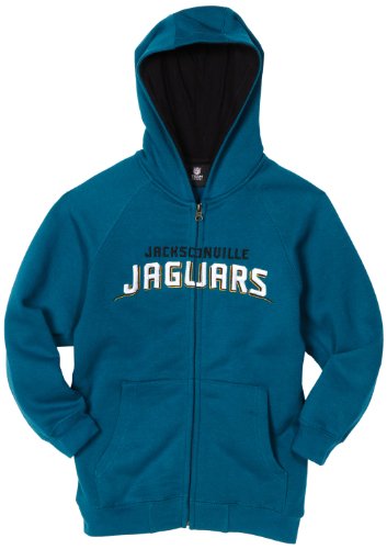 NFL Boys' Jacksonville Jaguars Sportsman Zip Ft Fleece Hoodie - R18C4Q30 (Jaguar Teal, Large)