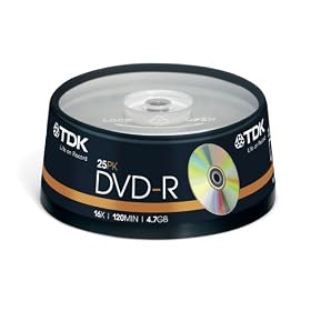 TDK DVD-R 16x 25pc Cakebox (T19416)