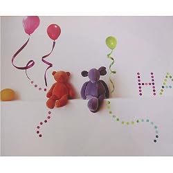 Happy birthday balloons French temporary wall stickers -repositionable