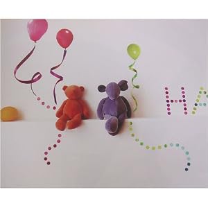 Happy birthday balloons French temporary wall stickers -repositionable