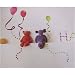 Happy birthday balloons French temporary wall stickers -repositionable