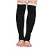 Spring Fever Crochet Lace Trim Cotton Knit Leg Warmers Boot Socks, Black &Dark Grey
