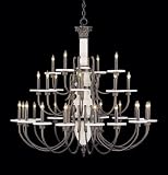 NULCO - 4424-S-83-AA - AGED BRASS ANTIQUE ALABASTER PALLADIAN CHANDELIER WITH ANTIQUE ALABASTER SHADE 24LT