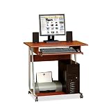 Cosmo Cherry Finish Computer Cart