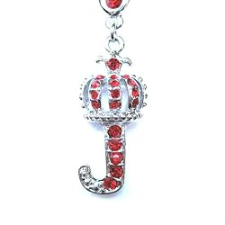 Cell Phone / Camera Charm Strap Beautiful Red J Crown Tiara