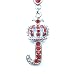Cell Phone / Camera Charm Strap Beautiful Red J Crown Tiara