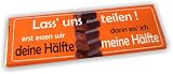 Schokolade XXL "meine Hälfte - deine Hälfte" 300 g Tafel