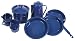 Sports : Kochset "Western",Email, blau, Topf, Pfanne, Kanne u. a