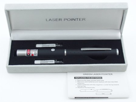 Black Dimple Finish Green Laser Pointer 5mw Astronomy and Military Grade