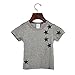Yoyorule Children Boy Kids Cotton Star Short Sleeve Tops T Shirt Gray