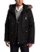 Steve Madden Men's Hooded Parka, Black, Medium