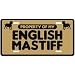 NEW  PROPERTY OF MY ENGLISH MASTIFF  LICENSE PLATE SIGN DOG