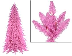 6.5' Pre-Lit Slim Pink Ashley Spruce Christmas Tree - Pink & Clear Lights
