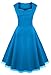 VOGTORY Womens 1950s Vintage Sleeveless V-Neck Garden Party Rockabilly Swing Dress