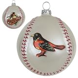 Tampa Bay Rays Glass Baseball Ornament