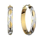 AuraGento Two-Tone Hoop Earrings