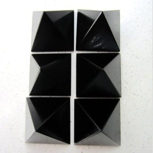 Crystal Agate ®6pcs 1.6"black Obsidian Pyramid