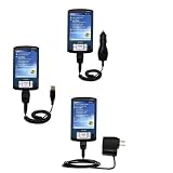 Deluxe Kit for the Toshiba e800 includes a USB cable with Car and Wall Charger - Gomadic Brand w/ TipExchange Technology