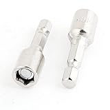 uxcell　ソケットビット 六角ナットドライバー　ドライバービット　42mm長　磁気　8mm　2個