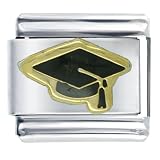 Graduation Cap Italian Charms Bracelet Link