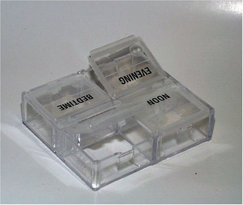 Peek-a-box 4 Compartments Pill Box Organizer Color Clear- Made in the Usa