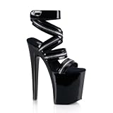 Extremely seXy 8 Inch Sexy Dancer Shoes Evening Shoes Spike Heel High Platform Shoes Fetish Black