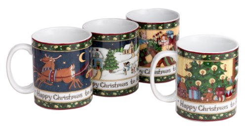 Portmeirion A Christmas Story Mugs, Set of 4