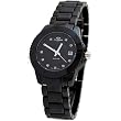Oniss #ON8205-L1 Women's Diamond Marker Black Ceramic Watch