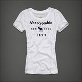 Abercrombie & Fitch アバクロ レディース 半袖 Tシャツ カットソー [ホワイト/Abercrombie] 並行輸入品 [S/M/L]