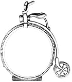 Highwheeler Bicycle Pewter Picture Frame