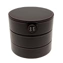 Button It Medium Chocolate Brown Three Tier Swivel Sewing Box