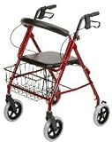 Rollator - Loop Brakes. Standard Height. 8' Wheels. Metallic Blue.