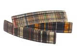 France Luxe Classic Rectangle Barrette - Fall Plaid