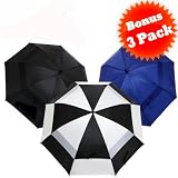 Forgan Double Canopy 60 3 Pack of New Golf Umbrellas