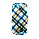 Hard Snap-on Shield With BLUE PLAID CHECKERED Design Faceplate Cover Sleeve ....