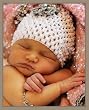 Girls Baby white waffle crochet hat 0-12 months