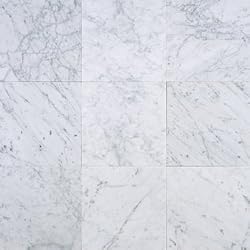 Carrara (Carrera) Bianco Honed 12x12 Marble
