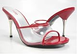 Clear Shiny RED Slides Sandals Sexy! Womens