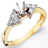 1/5 Ct.T.W. Round Brilliant Cut Diamonds, 14Kt. Yellow Gold. Diamond Engagement Ring