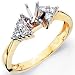 14Kt Yellow Gold Diamond Engagement Ring Semi-Mount Setting