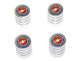Marines - USMC United States Military Oorah - Tire Rim Wheel Valve Stem Caps - Aluminum