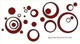 Wall Decor Plus More WDPM171 Wall Vinyl Sticker Decal Circles, Rings and Dots 11-Inch Large Home D??