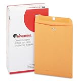 Brown Kraft Clasp Envelopes, 28 lb., 9 x 12, 100/Box (UNV35264)