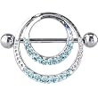 Aqua ROMANTIC GEM HOOP Nipple Shield