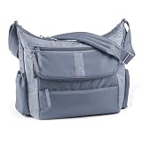 Lug Travel HULA HOOP Baby Diaper Carry All Messenger Bag in FOG GREY GRAY (actual color of bag is darker than what is pictured)