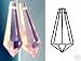 38mm Swarovski Strass Rosaline Pink Crystal Icicle 8621-with Logo! Image