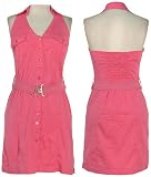 HOTKISS Stretch Halter Shirt Dress W/ Belt