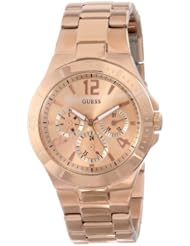 GUESS Womens U13624L1 Active Shine Multi-Function Rose Gold-Tone Sport Watch