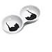 Ethical 8-1/2-Inch Double Grecian Cat Dish