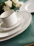 Lenox Floral Veil Bone China Platinum Banded Tableware Collection